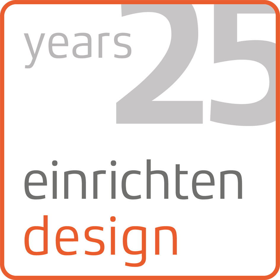 einrichten design logo 25 years